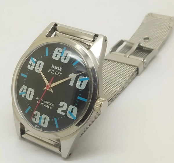 Hmt Pilot Mechanical Handwinding Movement stainless Steel Para Shock 17 Jewels Analog Dial Wrist Watch For Men National Watches