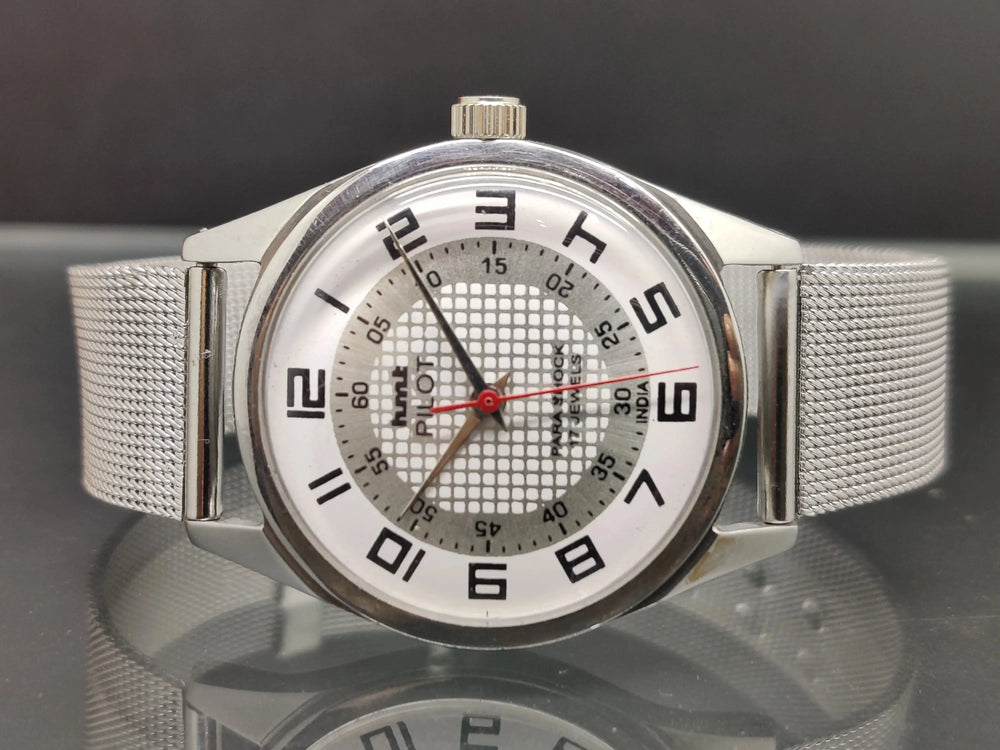 Hmt Pilot Mechanical Handwinding Movement stainless Steel Para Shock 17 Jewels Analog Dial Wrist Watch For Me National Watches
