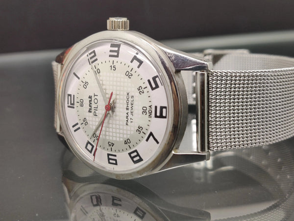 Hmt Pilot Mechanical Handwinding Movement stainless Steel Para Shock 17 Jewels Analog Dial Wrist Watch For Me National Watches