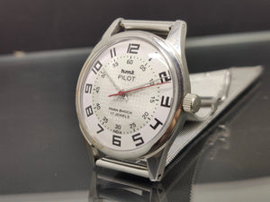 Hmt Pilot Mechanical Handwinding Movement stainless Steel Para Shock 17 Jewels Analog Dial Wrist Watch For Me National Watches