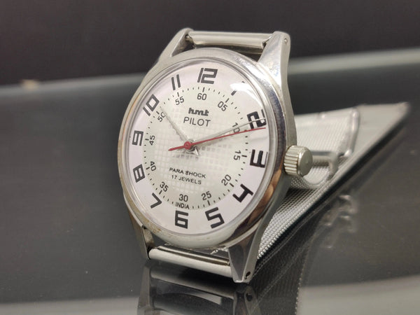 Hmt Pilot Mechanical Handwinding Movement stainless Steel Para Shock 17 Jewels Analog Dial Wrist Watch For Me National Watches