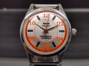 Hmt Pilot Mechanical Handwinding Movement stainless Steel Para Shock 17 Jewels Analog Dial Wrist Watch For Me - National Watches