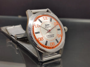 Hmt Pilot Mechanical Handwinding Movement stainless Steel Para Shock 17 Jewels Analog Dial Wrist Watch For Me - National Watches