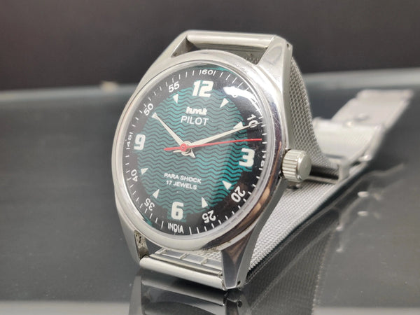 Hmt Pilot Mechanical Handwinding Movement stainless Steel Para Shock 17 Jewels Analog Dial Wrist Watch For Me National Watches
