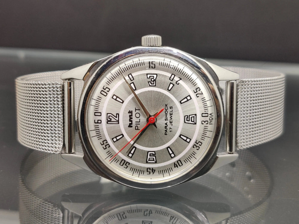 Hmt Pilot Mechanical Handwinding Movement stainless Steel Para Shock 17 Jewels Analog Dial Wrist Watch For Me National Watches