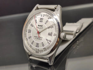 Hmt Pilot Mechanical Handwinding Movement stainless Steel Para Shock 17 Jewels Analog Dial Wrist Watch For Me National Watches