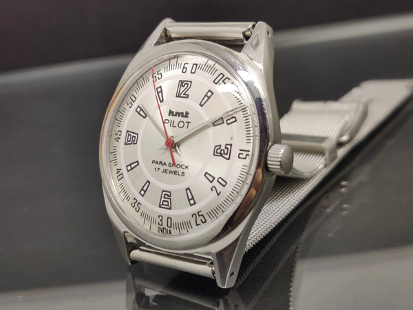 Hmt Pilot Mechanical Handwinding Movement stainless Steel Para Shock 17 Jewels Analog Dial Wrist Watch For Me National Watches