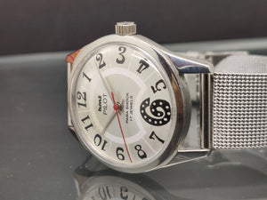 Hmt Pilot Mechanical Handwinding Movement stainless Steel Para Shock 17 Jewels Analog Dial Wrist Watch For Me - National Watches