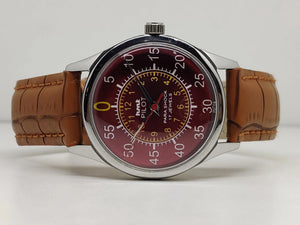 Hmt Pilot Mechanical Handwinding Movement leather Jewels Analog Dial Wrist Watch For Me - National Watches