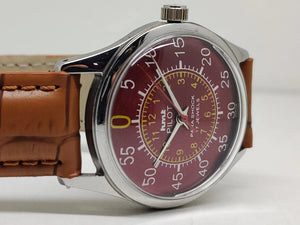 Hmt Pilot Mechanical Handwinding Movement leather Jewels Analog Dial Wrist Watch For Me - National Watches