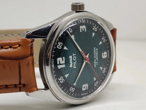Hmt Pilot Mechanical Handwinding Movement leather Jewels Analog Dial Wrist Watch For Me - National Watches