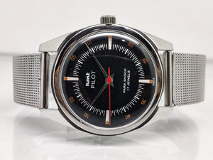 Hmt Pilot Mechanical Handwinding Movement stainless Steel Para Shock 17 Jewels Analog Dial Wrist Watch For Men National Watches