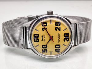 Hmt Pilot Mechanical Handwinding Movement stainless Steel Para Shock 17 Jewels Analog Dial Wrist Watch For Men National Watches