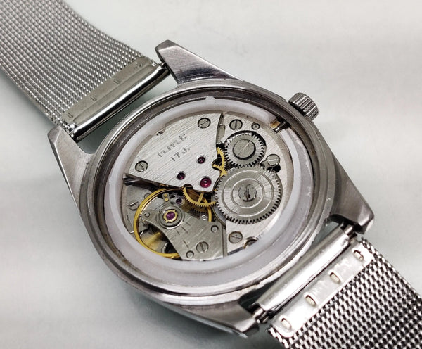 Hmt Pilot Mechanical Handwinding Movement stainless Steel Para Shock 17 Jewels Analog Dial Wrist Watch For Men National Watches