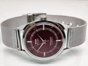 Hmt Pilot Mechanical Handwinding Movement stainless Steel Para Shock 17 Jewels Analog Dial Wrist Watch For Men National Watches