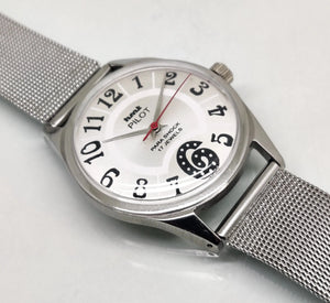 Hmt Pilot Mechanical Handwinding Movement stainless Steel Para Shock 17 Jewels Analog Dial Wrist Watch For Men National Watches