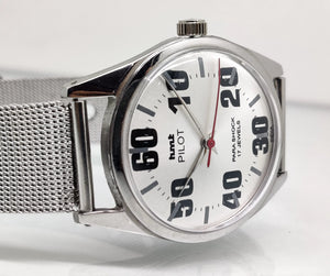 Hmt Pilot Mechanical Handwinding Movement stainless Steel Para Shock 17 Jewels Analog Dial Wrist Watch For Men National Watches