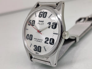 Hmt Pilot Mechanical Handwinding Movement stainless Steel Para Shock 17 Jewels Analog Dial Wrist Watch For Men National Watches