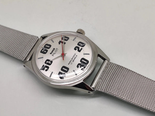 Hmt Pilot Mechanical Handwinding Movement stainless Steel Para Shock 17 Jewels Analog Dial Wrist Watch For Men National Watches