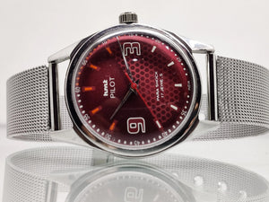 Hmt Pilot Mechanical Handwinding Movement stainless Steel Para Shock 17 Jewels Analog Dial Wrist Watch For Men National Watches