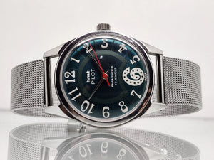 Hmt Pilot Mechanical Handwinding Movement stainless Steel Para Shock 17 Jewels Analog Dial Wrist Watch For Men National Watches