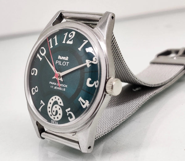 Hmt Pilot Mechanical Handwinding Movement stainless Steel Para Shock 17 Jewels Analog Dial Wrist Watch For Men National Watches