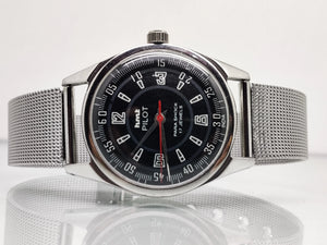 Hmt Pilot Mechanical Handwinding Movement stainless Steel Para Shock 17 Jewels Analog Dial Wrist Watch For Men National Watches