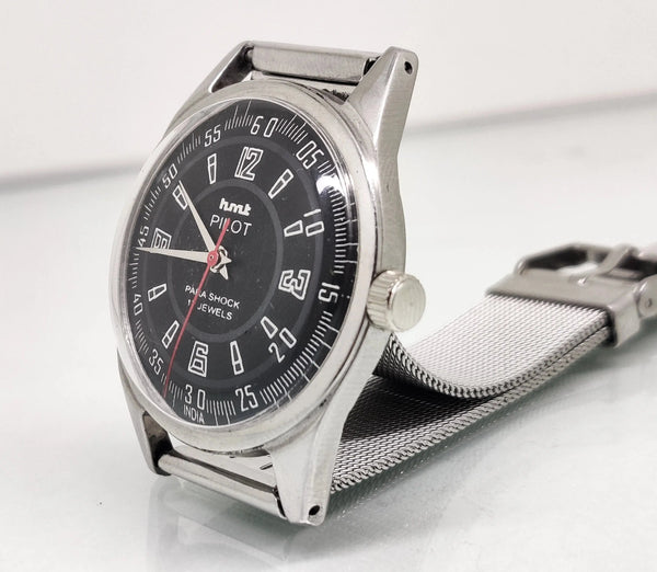Hmt Pilot Mechanical Handwinding Movement stainless Steel Para Shock 17 Jewels Analog Dial Wrist Watch For Men National Watches