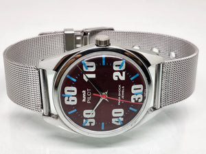 Hmt Pilot Mechanical Handwinding Movement stainless Steel Para Shock 17 Jewels Analog Dial Wrist Watch For Men National Watches