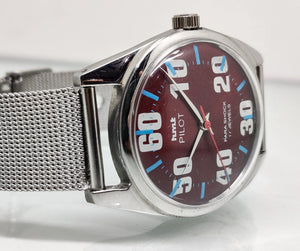 Hmt Pilot Mechanical Handwinding Movement stainless Steel Para Shock 17 Jewels Analog Dial Wrist Watch For Men National Watches