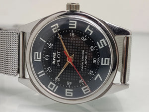 Hmt Pilot Mechanical Handwinding Movement stainless Steel Para Shock 17 Jewels Analog Dial Wrist Watch For Men National Watches