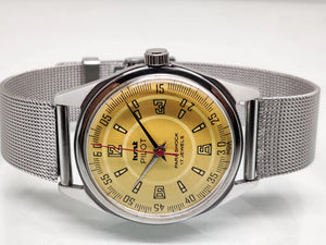 Hmt Pilot Mechanical Handwinding Movement stainless Steel Para Shock 17 Jewels Analog Dial Wrist Watch For Men National Watches