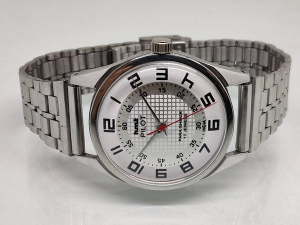 Hmt Pilot Mechanical Handwinding Movement stainless Steel Para Shock 17 Jewels Analog Dial Wrist Watch For Men National Watches