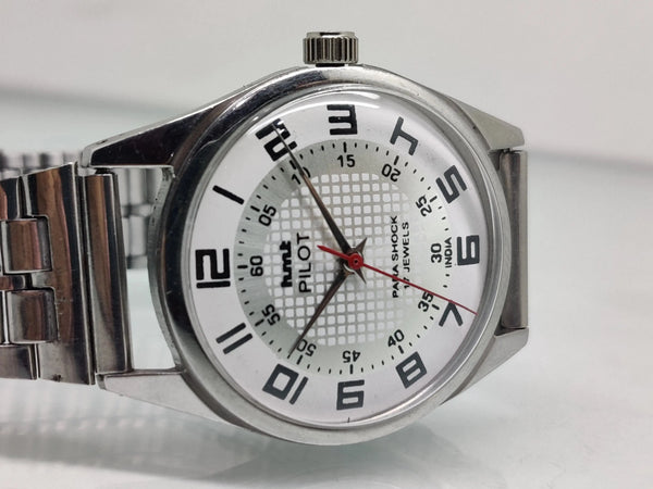 Hmt Pilot Mechanical Handwinding Movement stainless Steel Para Shock 17 Jewels Analog Dial Wrist Watch For Men National Watches