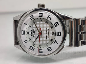 Hmt Pilot Mechanical Handwinding Movement stainless Steel Para Shock 17 Jewels Analog Dial Wrist Watch For Men National Watches