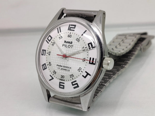 Hmt Pilot Mechanical Handwinding Movement stainless Steel Para Shock 17 Jewels Analog Dial Wrist Watch For Men National Watches