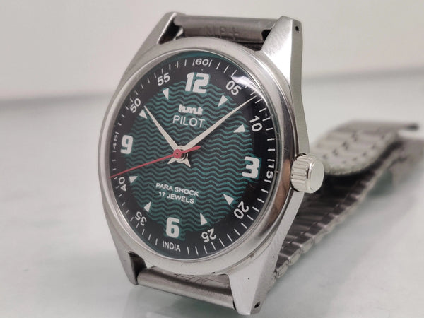 Hmt Pilot Mechanical Handwinding Movement stainless Steel Para Shock 17 Jewels Analog Dial Wrist Watch For Men National Watches
