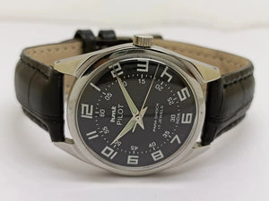 Hmt Pilot Mechanical Handwinding Movement stainless Steel Para Shock 17 Jewels Analog Dial Wrist Watch For Men National Watches