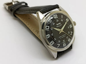 Hmt Pilot Mechanical Handwinding Movement stainless Steel Para Shock 17 Jewels Analog Dial Wrist Watch For Men National Watches