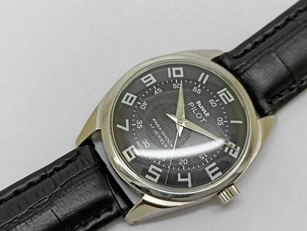 Hmt Pilot Mechanical Handwinding Movement stainless Steel Para Shock 17 Jewels Analog Dial Wrist Watch For Men National Watches