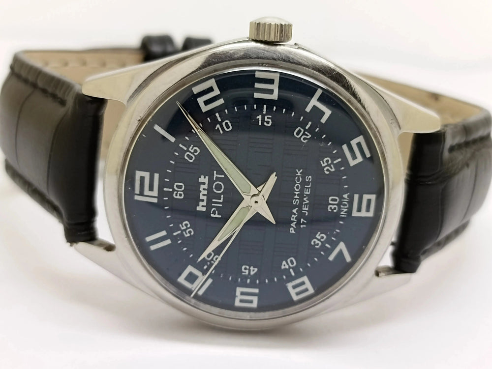 Hmt Pilot Mechanical Handwinding Movement stainless Steel Para Shock 17 Jewels Analog Dial Wrist Watch For Men National Watches