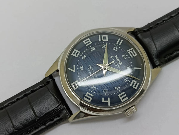 Hmt Pilot Mechanical Handwinding Movement stainless Steel Para Shock 17 Jewels Analog Dial Wrist Watch For Men National Watches