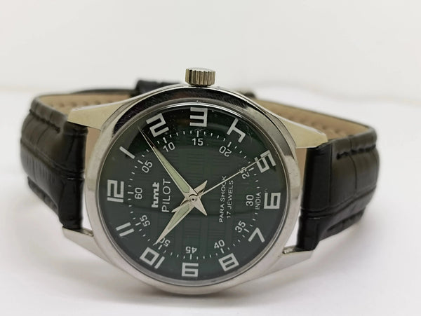 Hmt Pilot Mechanical Handwinding Movement stainless Steel Para Shock 17 Jewels Analog Dial Wrist Watch For Men National Watches