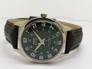 Hmt Pilot Mechanical Handwinding Movement stainless Steel Para Shock 17 Jewels Analog Dial Wrist Watch For Men National Watches