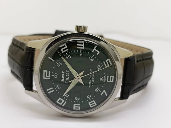 Hmt Pilot Mechanical Handwinding Movement stainless Steel Para Shock 17 Jewels Analog Dial Wrist Watch For Men National Watches