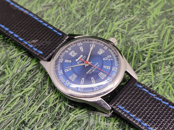 Hmt Pilot Mechanical Handwinding Movement leather Jewels Analog Dial Wrist Watch For Me National Watches