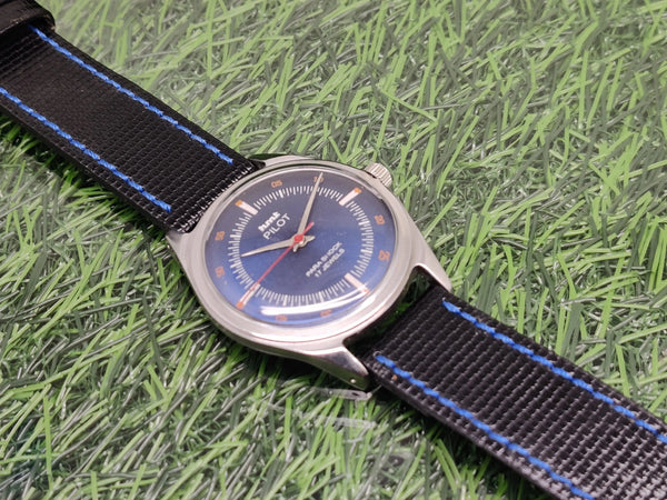 Hmt Pilot Mechanical Handwinding Movement leather Jewels Analog Dial Wrist Watch For Me National Watches