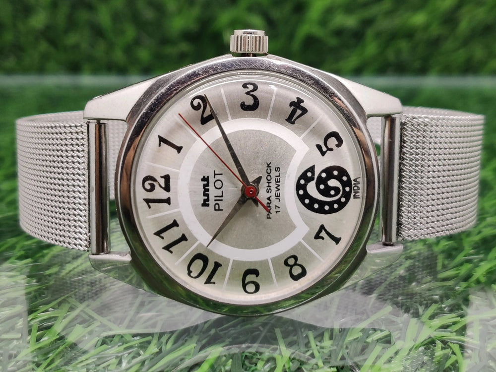 Hmt Pilot Mechanical Handwinding Movement stainless Steel Para Shock 17 Jewels Analog Dial Wrist Watch For Men National Watches