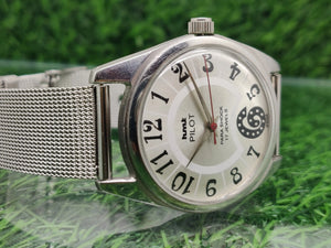 Hmt Pilot Mechanical Handwinding Movement stainless Steel Para Shock 17 Jewels Analog Dial Wrist Watch For Men National Watches