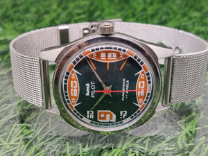 Hmt Pilot Mechanical Handwinding Movement stainless Steel Para Shock 17 Jewels Analog Dial Wrist Watch For Men National Watches